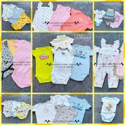 瑕疵外贸童装男女宝宝短袖连体衣纯棉婴儿三角哈衣0-12个月 多款