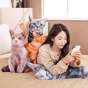 创意3D立体抱枕猫咪 狗狗毛绒玩具公仔儿童生日礼物玩偶