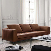 意式极简现代美式北欧客厅单双三人真皮沙发Maxalto皮艺多人沙发