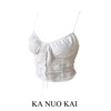 卡诺凯欧美风镂空花朵白色吊带女夏季修身性感内搭外穿上衣ins