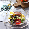 网红玻璃沙拉水果盘创意现代客茶几，家用北欧风格点心糖果盘零食盘