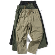 夏季薄款抽绳长裤男士山系机能，户外速干轻薄拉链，工装裤休闲直筒裤