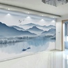中式电视背景墙贴纸自粘壁纸客厅大气意境山水装饰沙发影视墙贴画