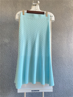 欧洲站意大利制twin-set天蓝色，针织气质显瘦仙女包臀鱼尾半身裙