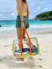 韩国ins沙滩包透明大容量果冻包旅行防水游泳装备干湿分离手提包
