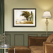 现代美式挂画客厅餐厅，装饰画卧室书房，单幅风景油画法式复古轻奢画