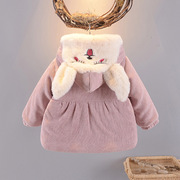 女宝宝棉衣冬装外套0一1-2-3岁韩版潮衣加厚洋派女童冬季保暖棉服