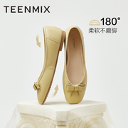 Teenmix/天美意秋商场同款浅口女皮单鞋女士皮鞋秋款BE471CQ2