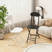 椅子家用可折叠靠背凳吃饭餐椅，户外便携简易板凳宿舍出租房休闲椅