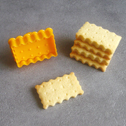2只 经典小长方形饼干模具邮票波浪烘焙塑料弹簧按压苏打曲奇磨具