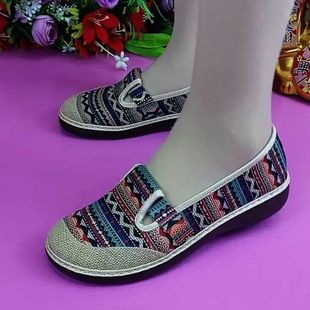 老北京布鞋女夏季民族，风手工编制布鞋透气舒服休闲时尚妈妈鞋