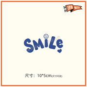 笑脸字母smile烫画贴布贴热转印烫图印花定制T恤衣服logo手工diy