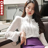韩国仙气雪纺衬衫法式宫廷淑女学院上衣韩版显瘦长袖打底衬衣