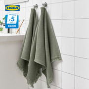 IKEA宜家VALLASAN沃拉松毛巾浴室小方巾流苏饰边纯色简约北欧风