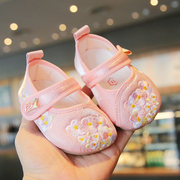 宝宝公主鞋婴儿春季鞋软底布鞋1一2岁宝宝鞋周岁女宝宝鞋子汉服鞋