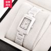 韩版女士防水陶瓷手表 长方形时尚白色女表 时装表手链表