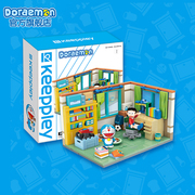哆啦A梦正版大雄的房间小颗粒拼装积木情景模型玩具偶