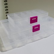 手工diy小饰品收纳盒可拆分塑料透明散珠耳钉配件格子储物分类盒