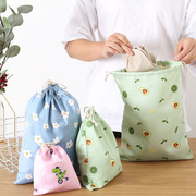 小清新抽绳小布袋帆布束口袋创意小物品，整理袋杂物袋，收纳包防尘(包防尘)袋