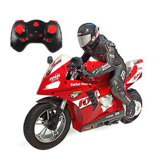 自平衡遥控摩托车.电动花式特技摩托车单轮站立玩具漂移车