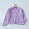 贵货120-130码女童儿童，中大童紫色兔子胸章，毛衣开衫外套