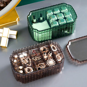 透明亚克力防氧化首饰收纳盒项链耳环戒指防尘盒高端珠宝饰品盒子