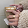 韩系哑光金色开口食指戒女秋冬小众设计感的独特戒指复古装饰指环