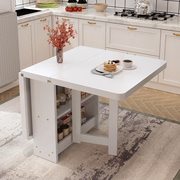 实木长方形餐桌组合小户型现代简约多功能可伸缩折叠饭桌经济型