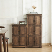 实木斗柜书柜复古储物柜，对开门卧室小型实木，收纳多功能美式简约柜