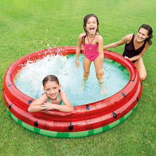 三环印花充气游泳池家庭儿童戏水池宝宝在家游泳洗澡西瓜浴池玩水