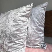 冬季天鹅加绒床头靠枕大方枕，靠垫抱枕套，不含芯雪花绒65×65cm床上