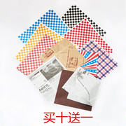 美式餐厅创意红色格子汉堡防油纸，吸油纸小吃垫面包纸鸡肉卷打包纸
