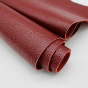厚牛皮皮料真皮头层牛皮，2mm酒红色垫子，深红色沙发座椅皮革面料