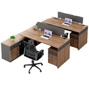职员办公桌4人位员工位，桌子简约办公桌椅，组合屏风卡座电脑财