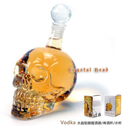 创意骷髅头酒瓶红酒醒酒器玻璃，海盗酒杯伏特加，1253505501000ml
