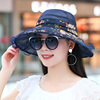 帽子女士夏季韩版可折叠大檐遮阳帽欧根纱防晒太阳帽时尚百搭凉帽