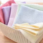 8条竹纤维方巾比纯棉吸水正方形小毛巾儿童洗脸擦手巾不掉毛柔软