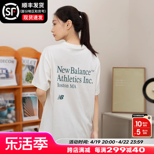 New Balance NB短袖女春夏季字母款美式复古短T恤女