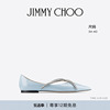 JIMMY CHOO/GENEVI FLAT 女士水晶链饰冰蓝色芭蕾舞平底鞋JC