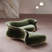 意式设计师双耳朵弧形沙发，异形客厅小户型创意，贵妃椅懒人