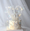 情人节生日蛋糕装饰摆件高贵全圆女神奢华手工十字架水晶王冠
