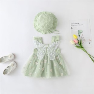 婴儿衣服夏季中国风汉服小裙子y6七8九个月女宝宝可爱连衣裙夏装