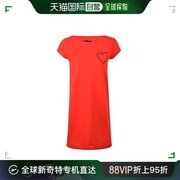 香港直邮Moschino莫斯奇诺女士连衣裙红色短袖简约爱心图案时尚