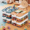 乐高收纳盒儿童玩具零件分格分装收纳箱小颗粒积木分类分拣整理箱