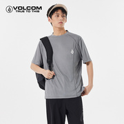VOLCOM钻石男装户外品牌印花T恤2024夏季男士纯色个性短袖潮
