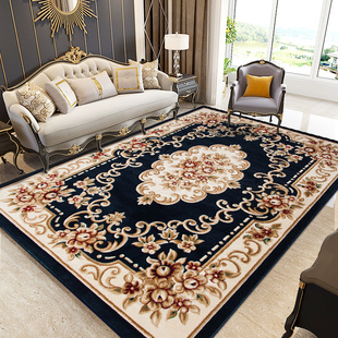 东升地毯手工雕花欧式客厅沙发茶几毯垫中式卧室，家用加厚大地垫
