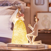 创意结婚礼物台灯浪漫长明，命灯个性网红卧室，床头灯新婚房间装饰品