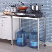 厨房不锈钢置物架单层架一层灶台架煤气罐洗衣机架子微波炉烤箱架