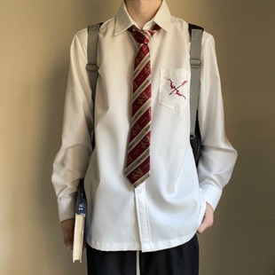 爱神丘比特以神之名|dk男女白色日系短袖，长袖衬衫赠同款领带