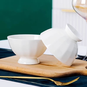 釉下彩纯白高骨瓷碗，家用高级器型简约碗白色，饭碗面碗汤碗餐具陶瓷
